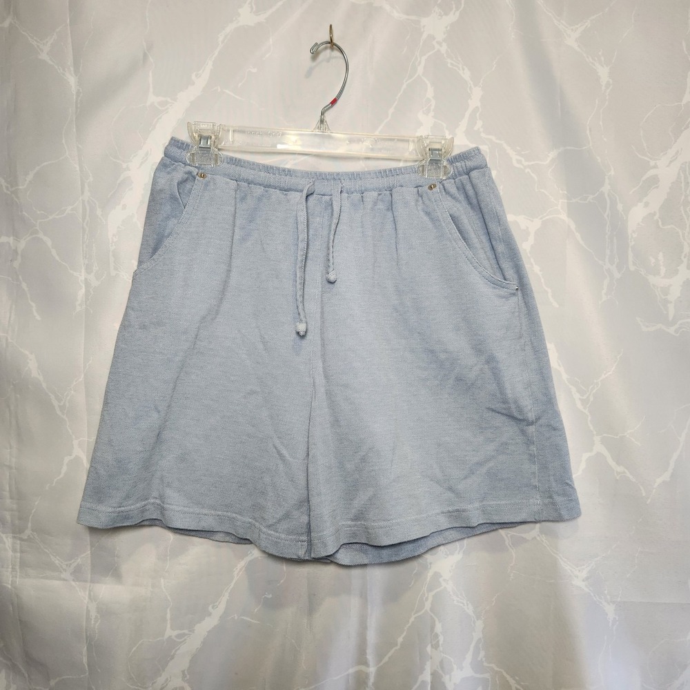 American Weekend 100% Cotton Casual Shorts Youth Size L Light Blue Elastic Waist